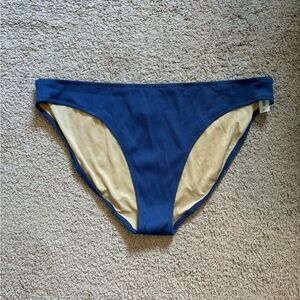 NWT blue plus size old navy mid rise bikini bottom with hygienic lining